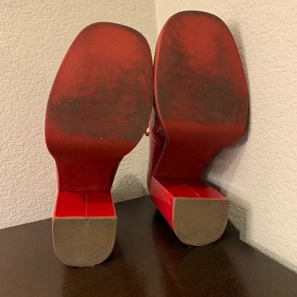 The Steve Madden Sabrina Red Patent Leather Mary Jane Shoes Women’s Size 9.5 M - Picture 7 of 8